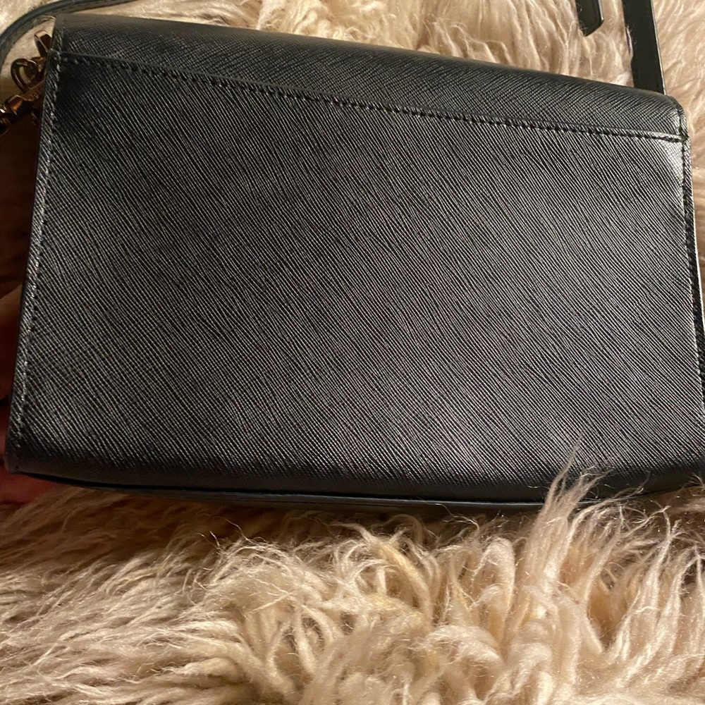 Kate Spade New York  Black Leather Crossbody with Chain Detail - Picture 6 of 8